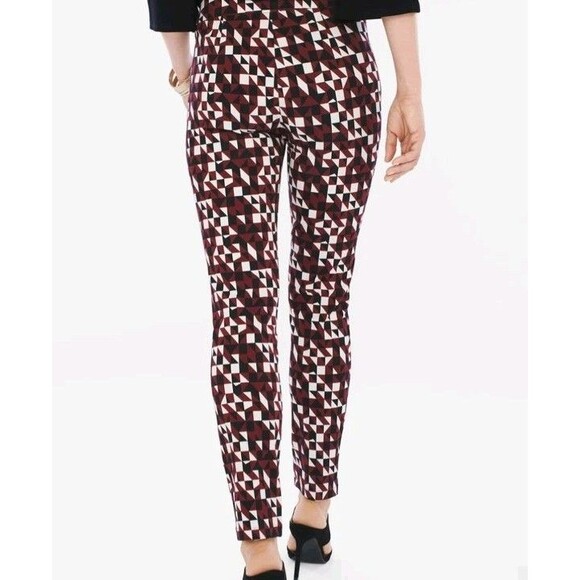 Travelers Collection By Chico's Geo Crepe Knit Ankle Pants Size 1 US M - Picture 2 of 11